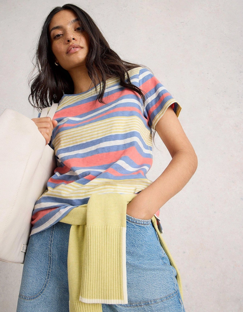 Abbie Stripe T-Shirt - Blue