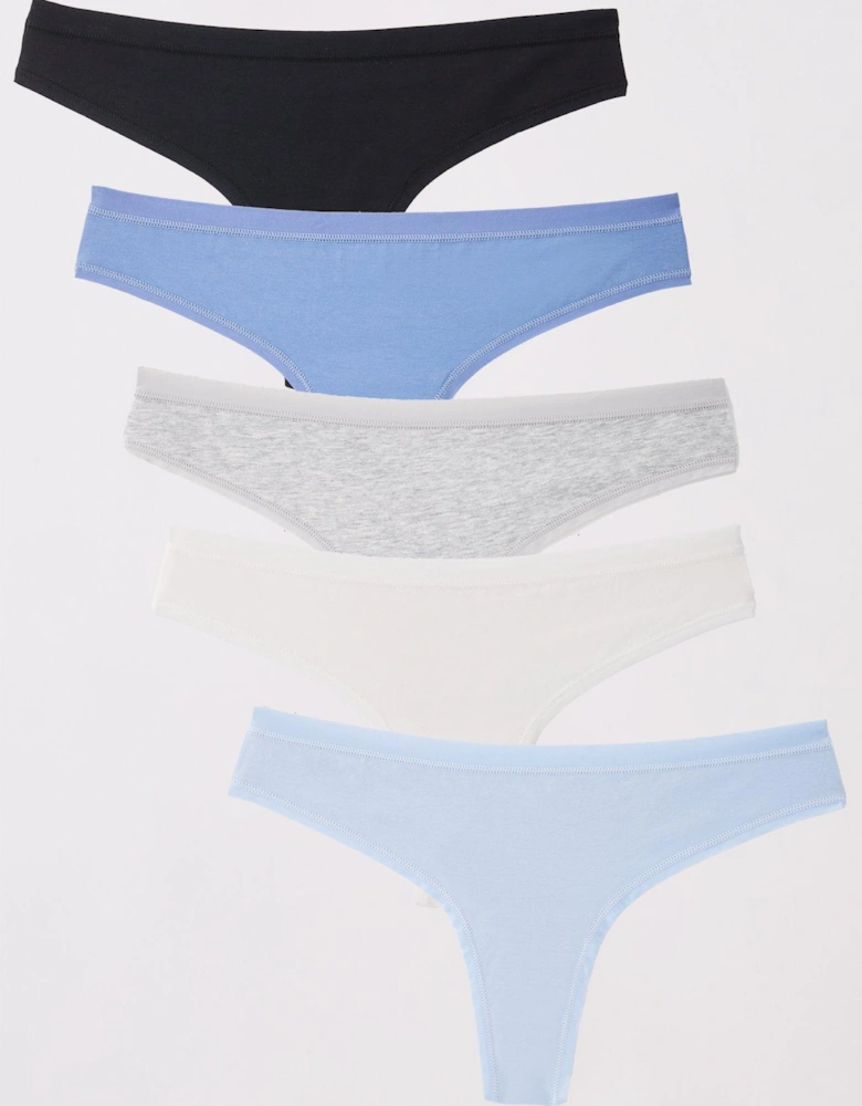 3pk Plain Cotton Thongs