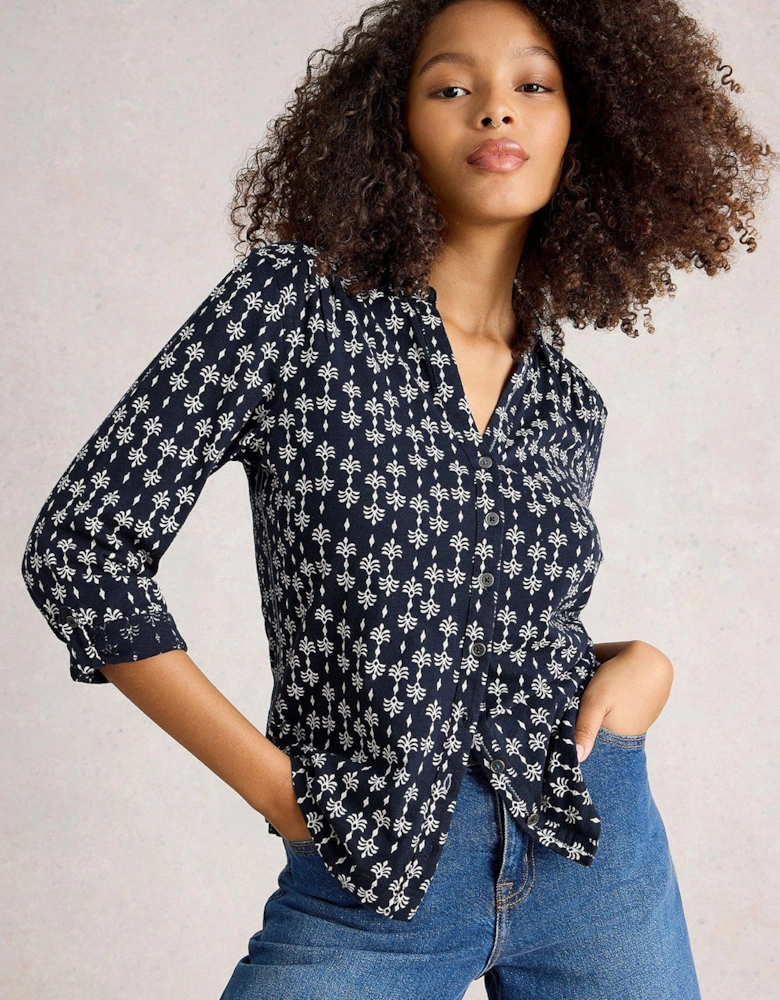 Annie Jersey Shirt - Navy