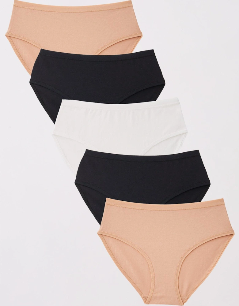 5pk Plain Cotton Hipster Briefs