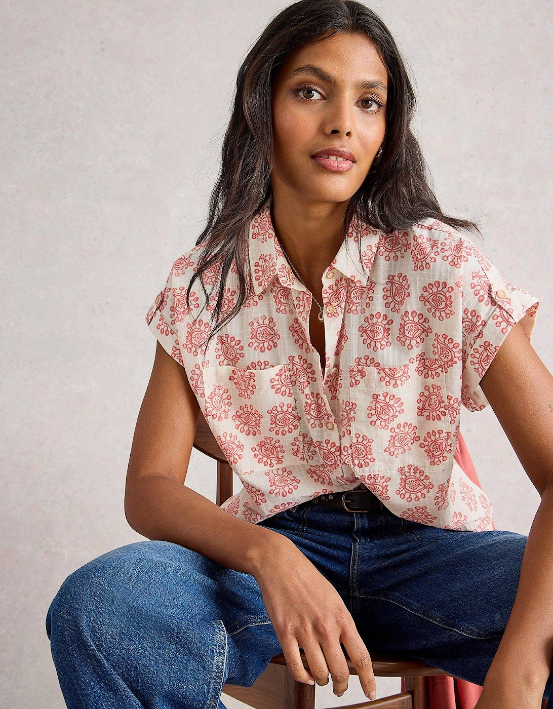 Ellie Cotton Shirt - White, 2 of 1