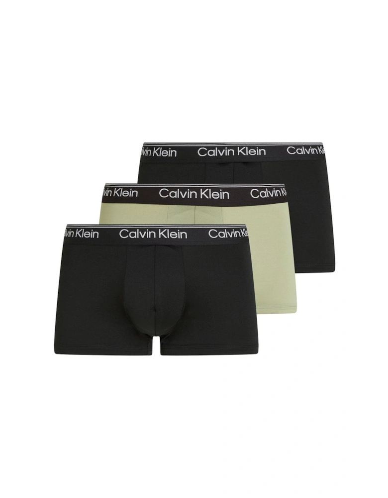 3 Pack Low Rise Trunks - Black