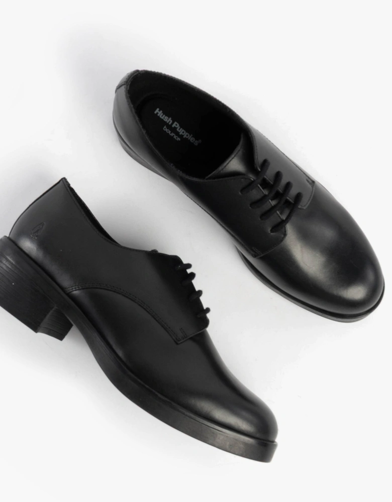 ANASTASIA Girls Leather School Shoes Black