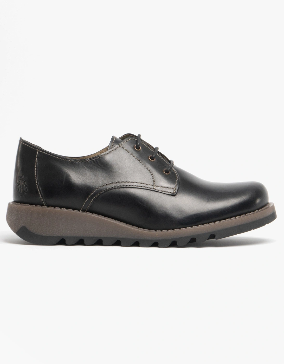 SIMB K Girls Leather Lace Derby Shoes Black, 7 of 6