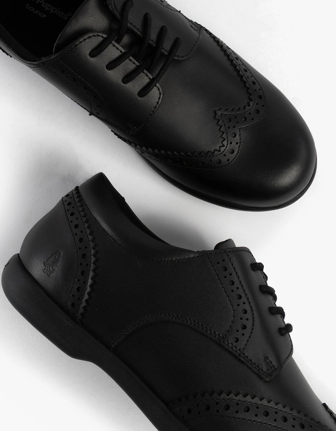 BRIDGET Girls Leather School Shoes Black