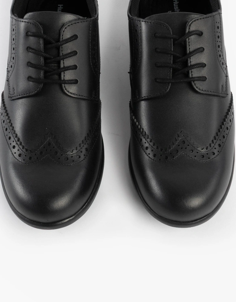 BRIDGET Girls Leather School Shoes Black