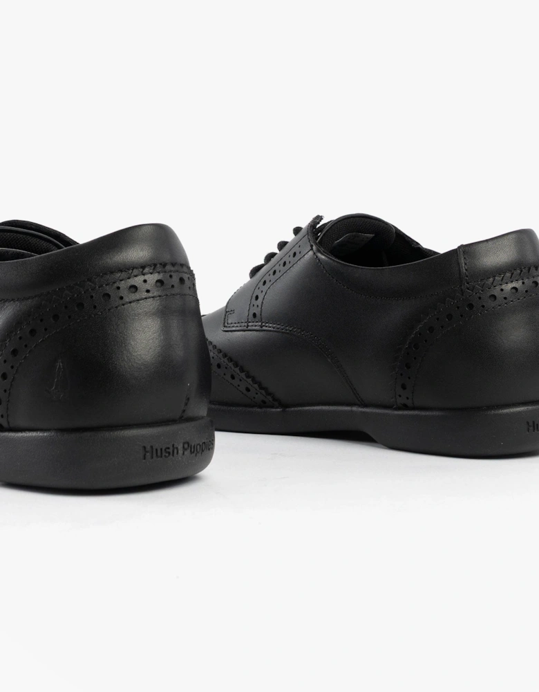 BRIDGET Girls Leather School Shoes Black