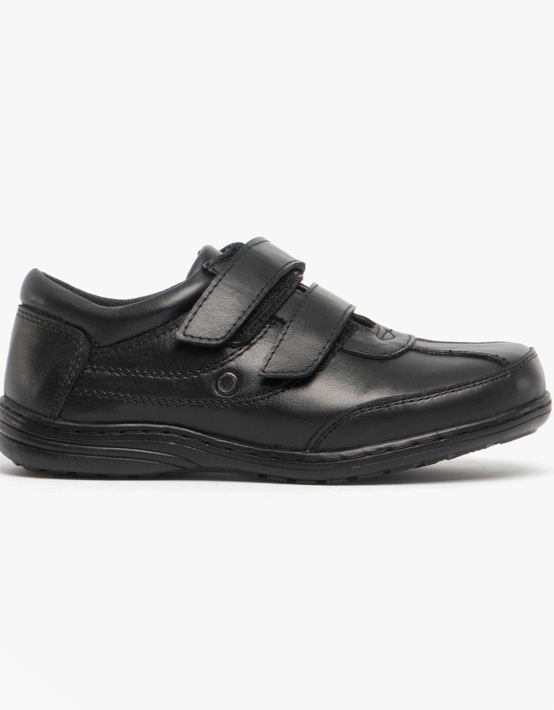 BILLY Boys Leather School Shoes Black, 7 of 6