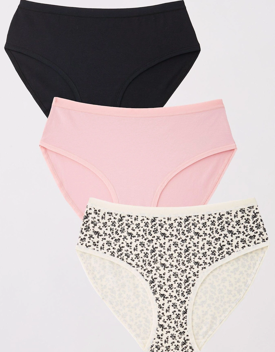 3pk Cotton Plain And Printed Hipster Briefs, 2 of 1