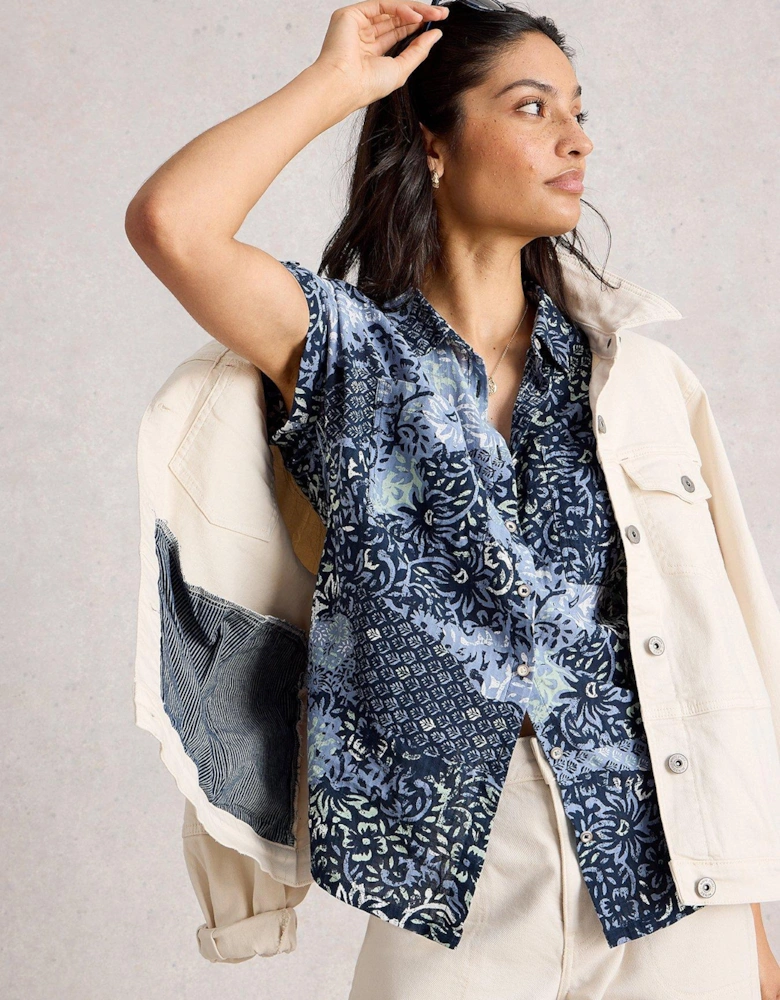 Ellie Cotton Shirt - Blue