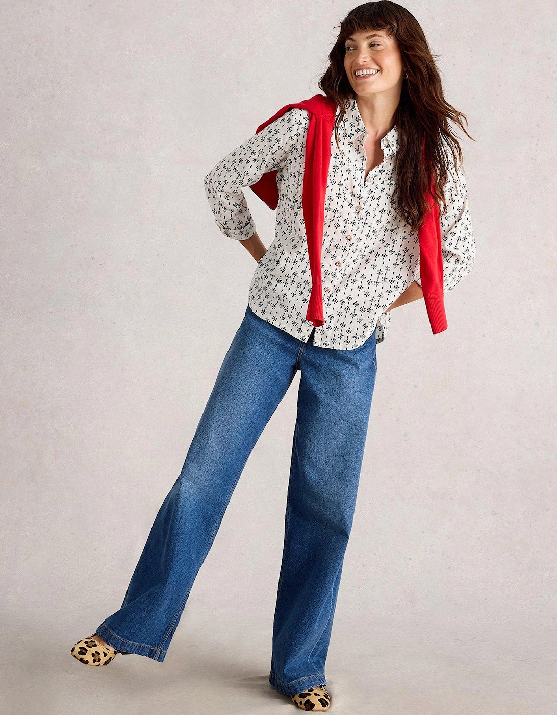 Sophie Cotton Shirt - White, 2 of 1