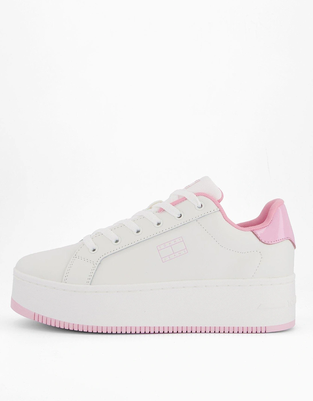Jean Platform Sneakers - Ecru/ Pink, 2 of 1
