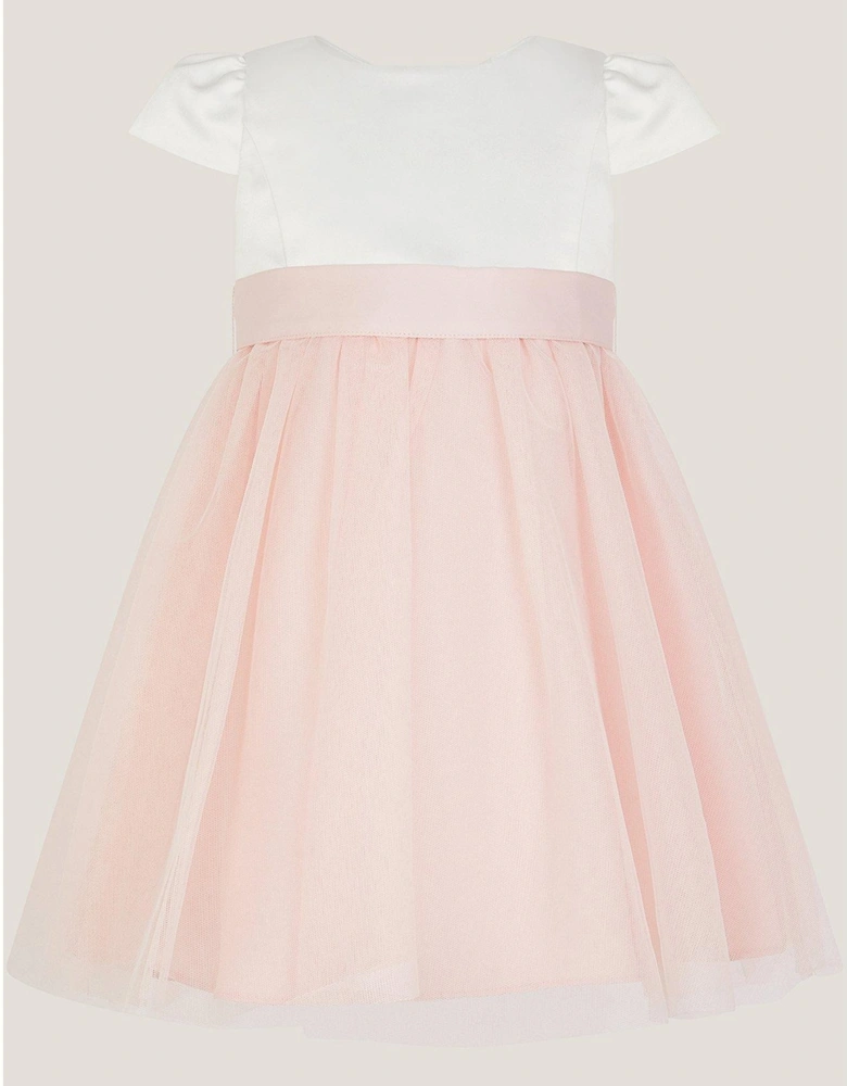 Baby Girls Satin Bridesmaid Dress - Pink