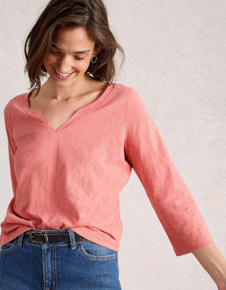 Nelly 3/4 Sleeve T-shirt - Pink