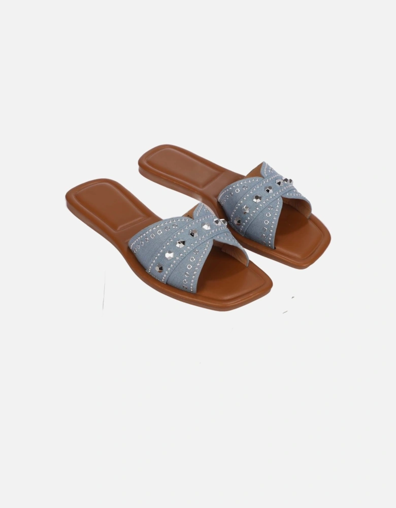 Cross Strap Flat Sandals