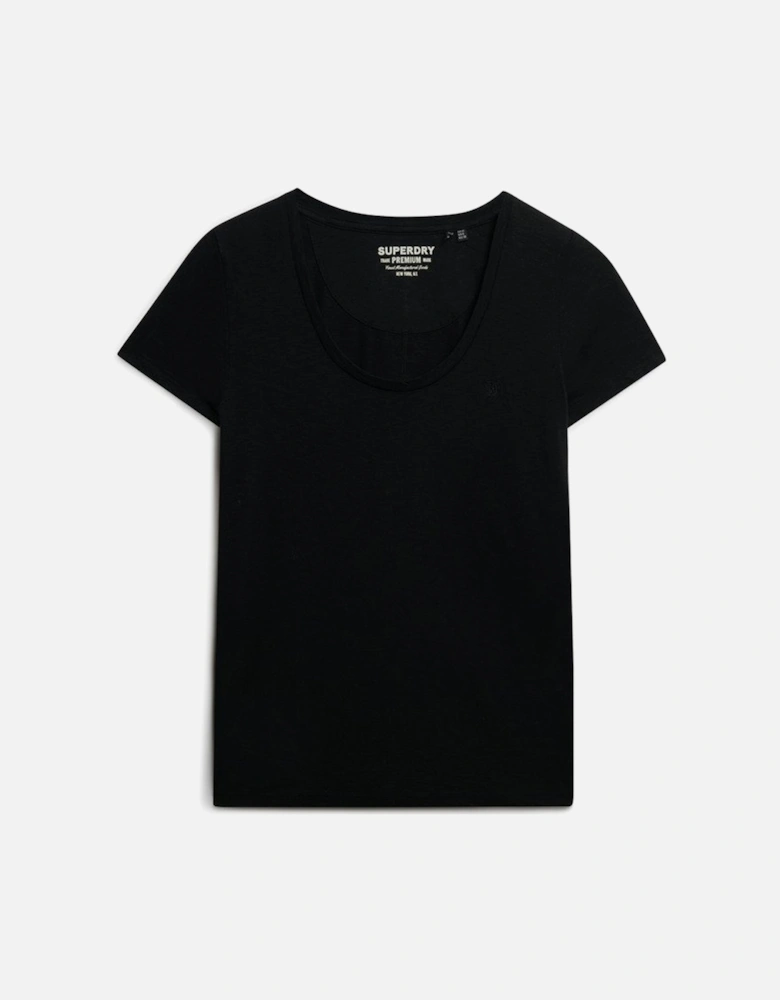 Women's Studios Scoop Neck Tee Black
