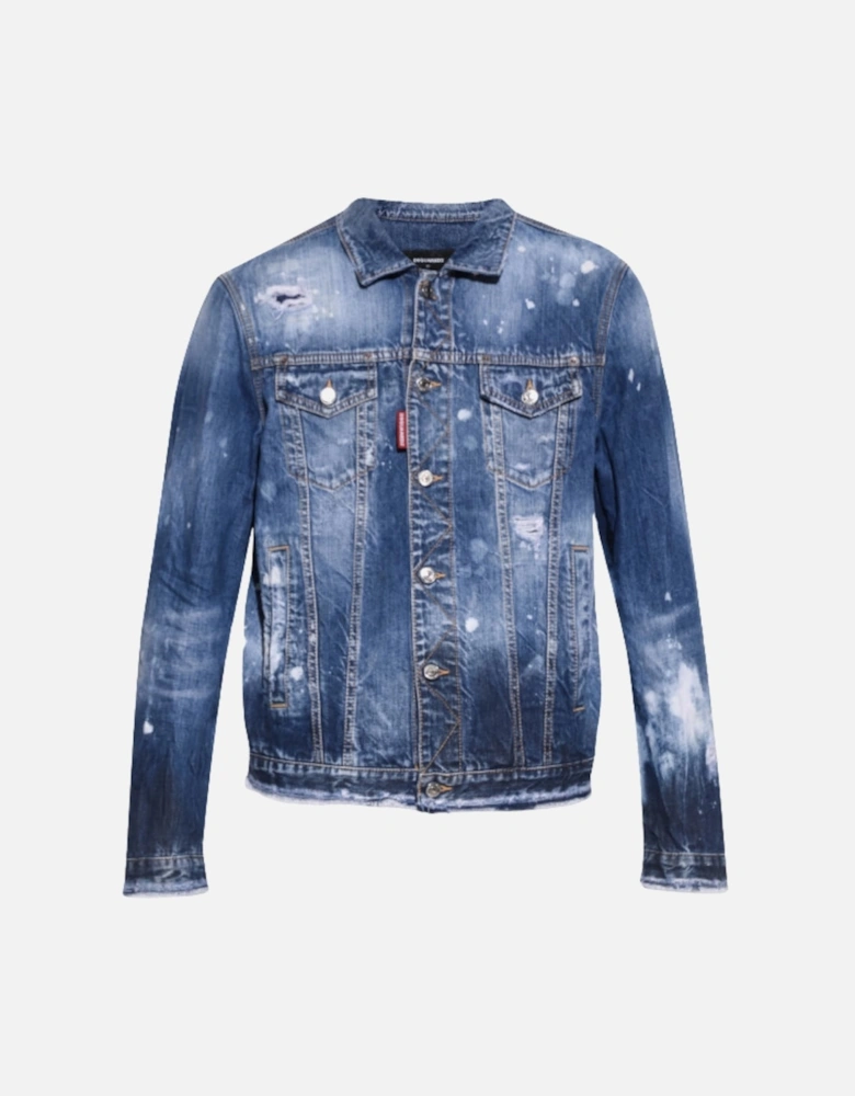 Dan Jean Navy Blue Denim Jacket