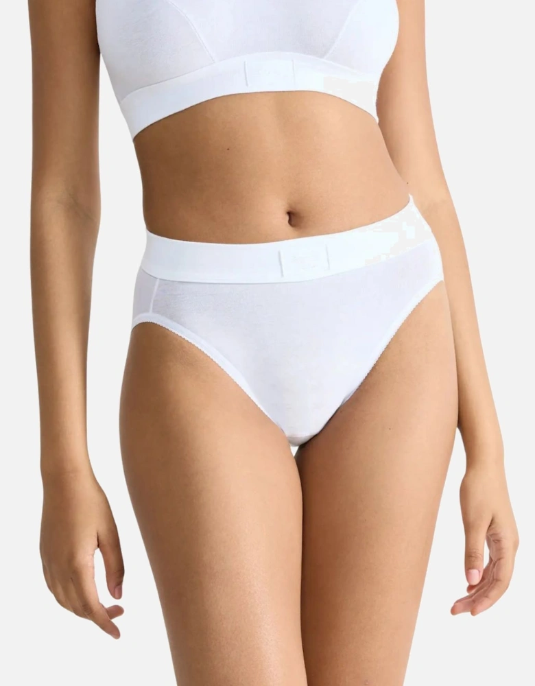 Double Comfort 2-Pack Tai Briefs, White