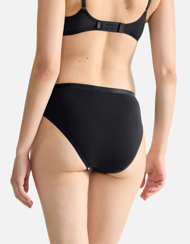Go Daily Cotton 3-Pack Tai Briefs, Black
