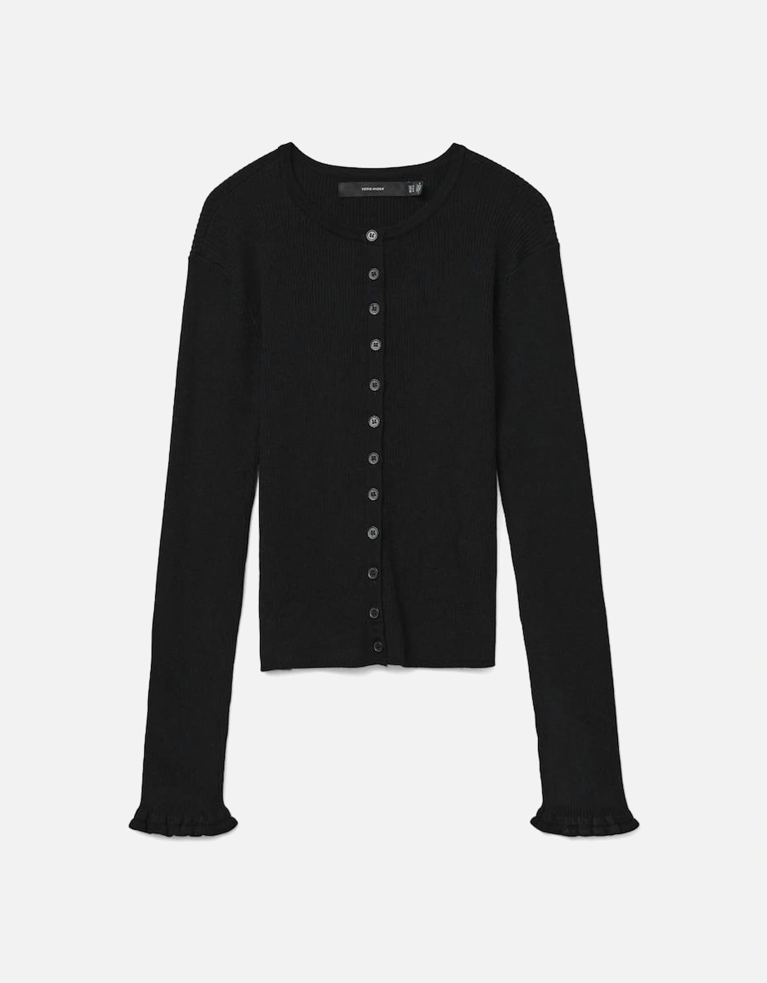Wonder Long Sleeve O-neck Button Cardigan Black, 2 of 1