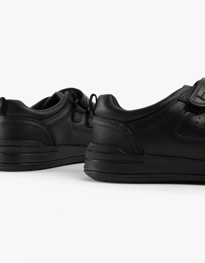 SCOTT Boys Leather School Shoes Black