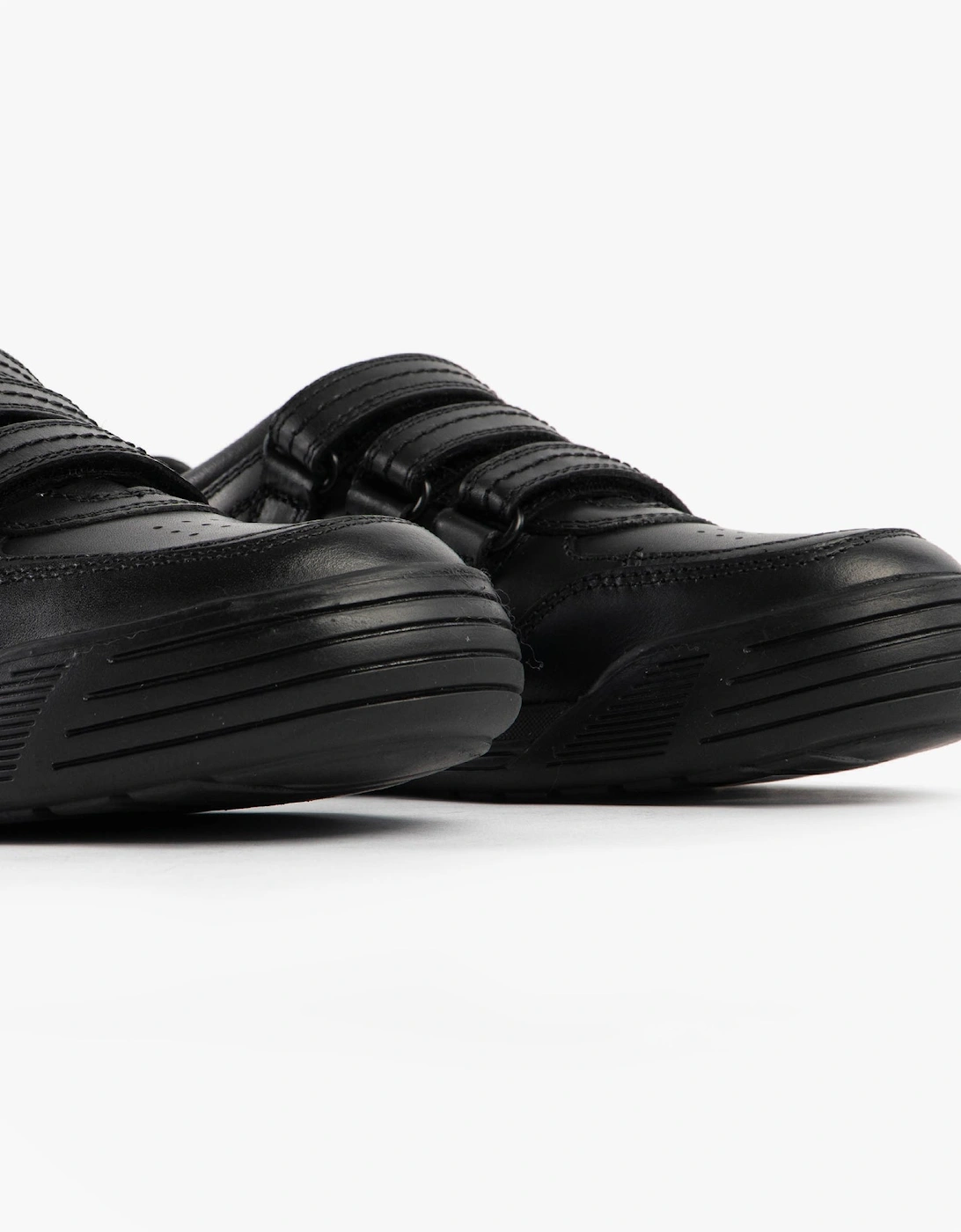SCOTT Boys Leather School Shoes Black