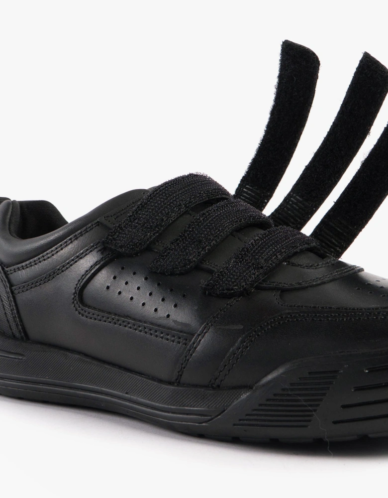 SCOTT Boys Leather School Shoes Black