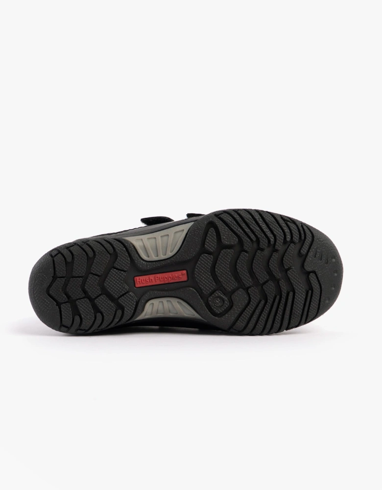 JEZZA 2 Boys Leather School Shoes Black