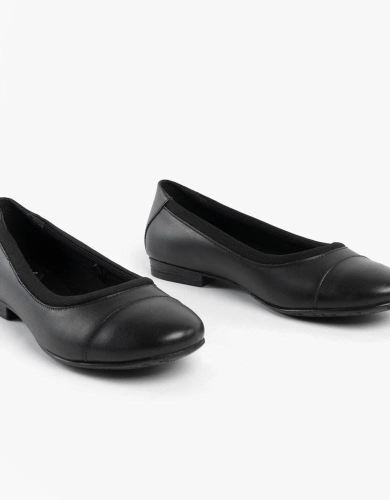 EMMA Girls Leather School Shoes Black