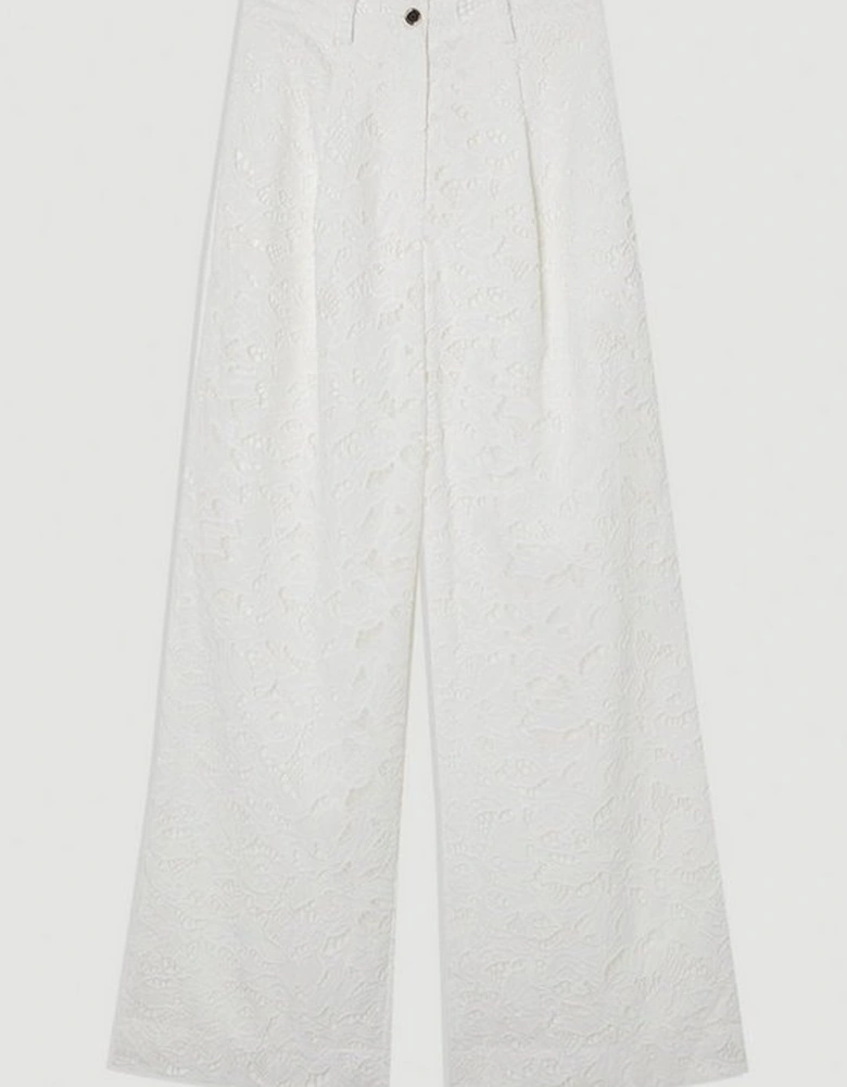 Tall Cutwork Woven Straight Leg Trouser