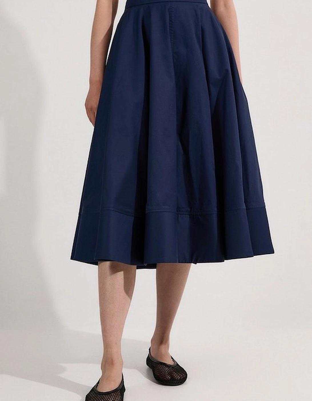 Cotton Tailored Full Skirt