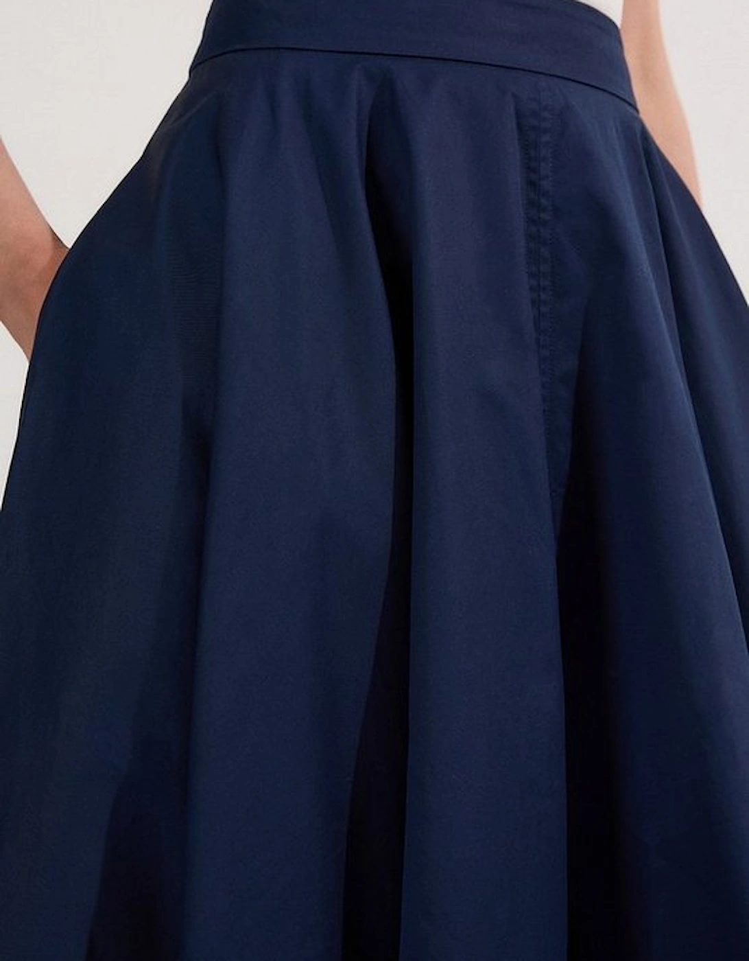 Cotton Tailored Full Skirt