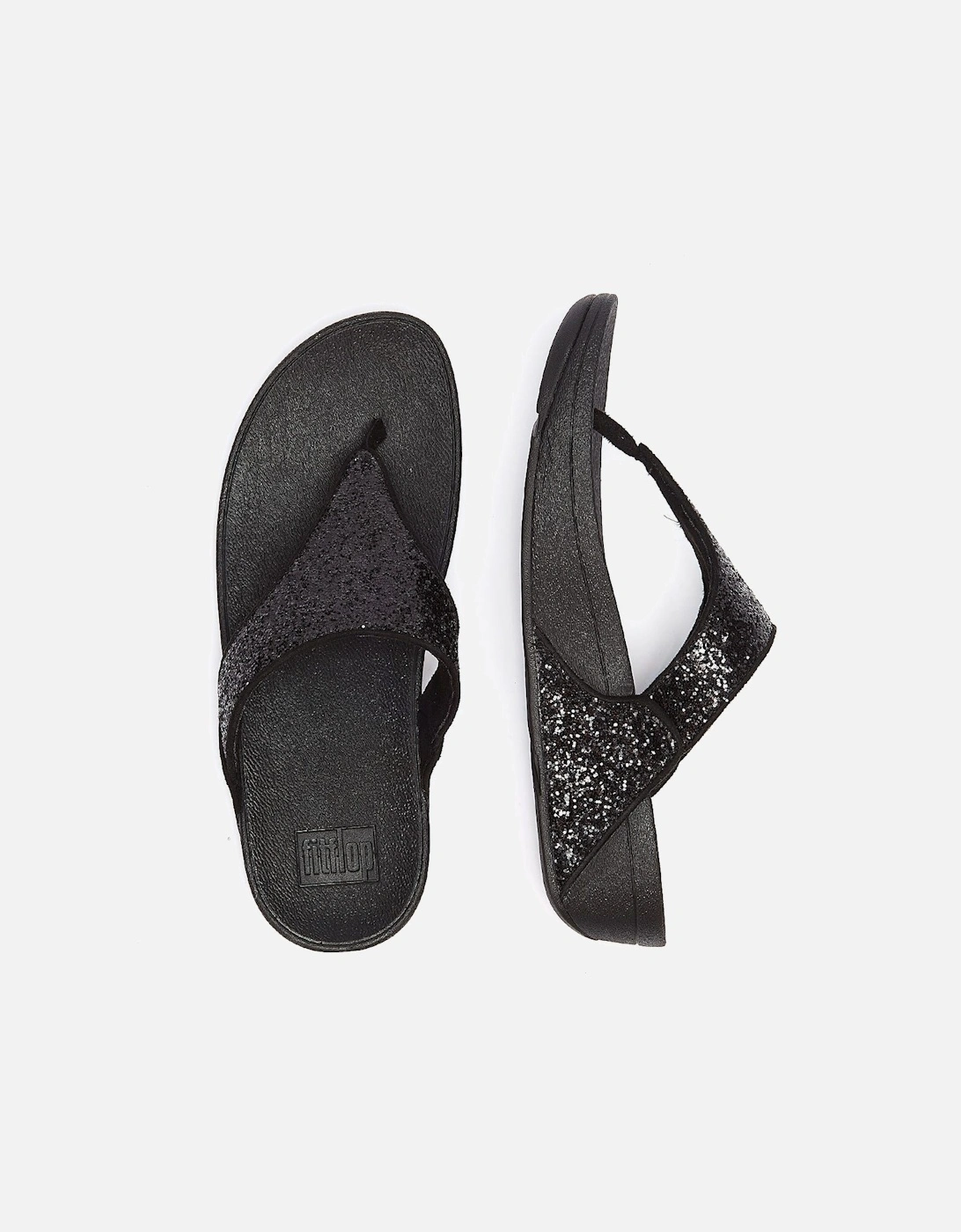 Lulu Glitter Women's Black Sandals