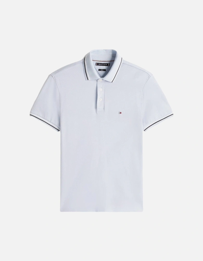 Tipped Slim Fit Seasonal Polo Shirt C10 Breezy Blue