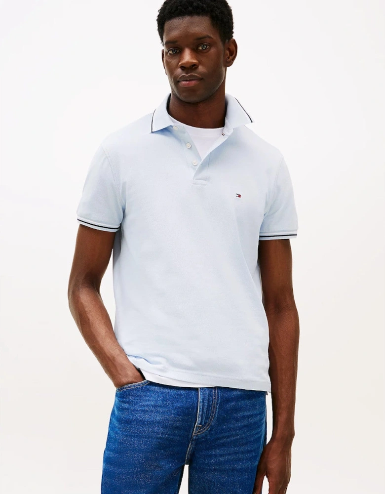 Tipped Slim Fit Seasonal Polo Shirt C10 Breezy Blue