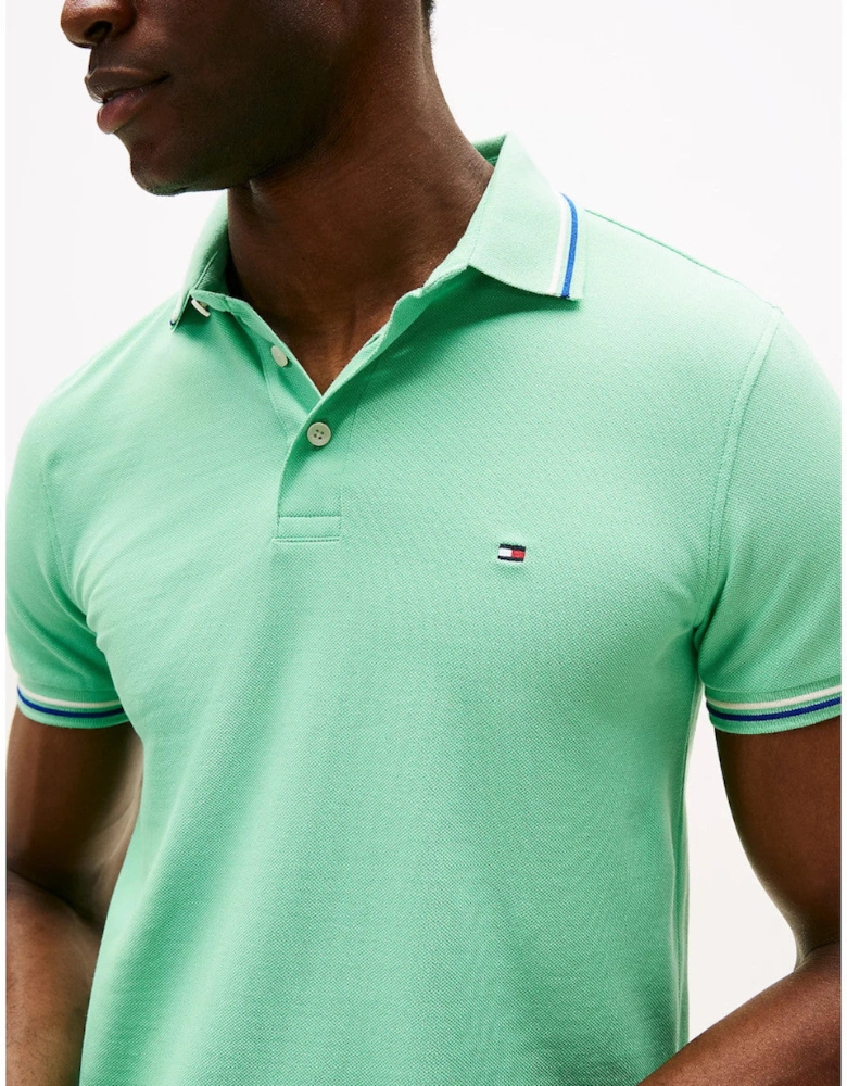 Tipped Slim Fit Seasonal Polo Shirt LZ7 Verdant