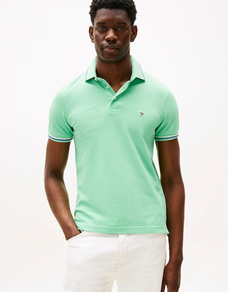 Tipped Slim Fit Seasonal Polo Shirt LZ7 Verdant