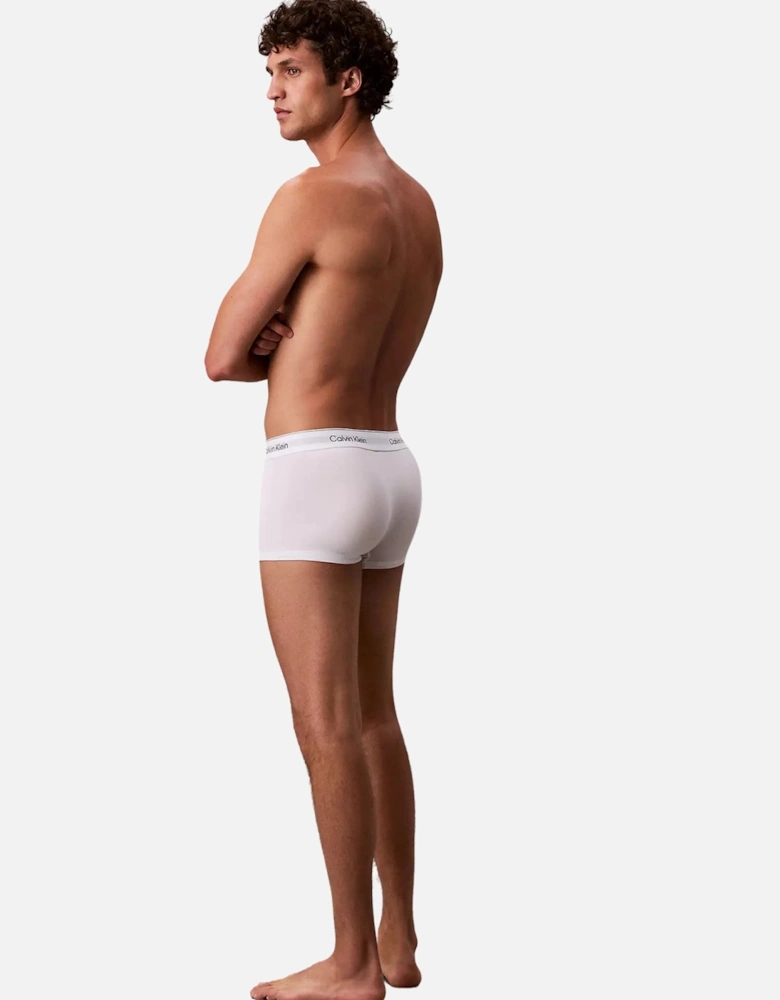 3-Pack Icon Cotton Stretch Low-Rise Boxer Trunks, All White