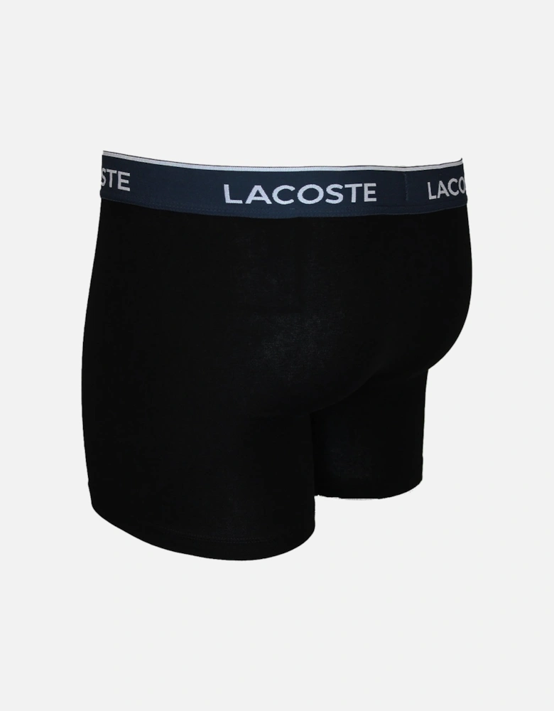 3-Pack Stretch Cotton Boxer Briefs, Black/Falcon/Spruce/Malva