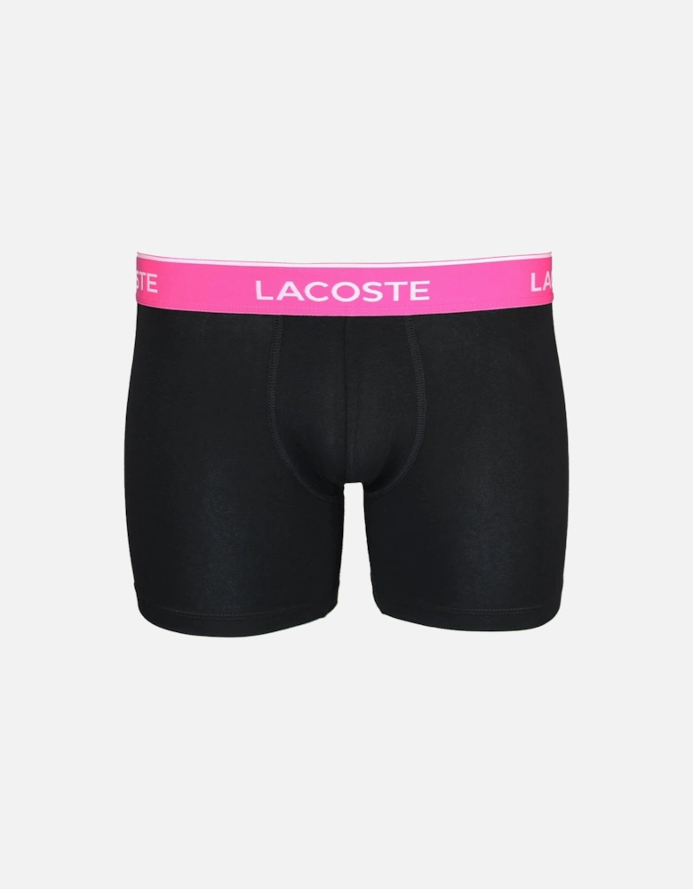 3-Pack Stretch Cotton Boxer Briefs, Black/Falcon/Spruce/Malva