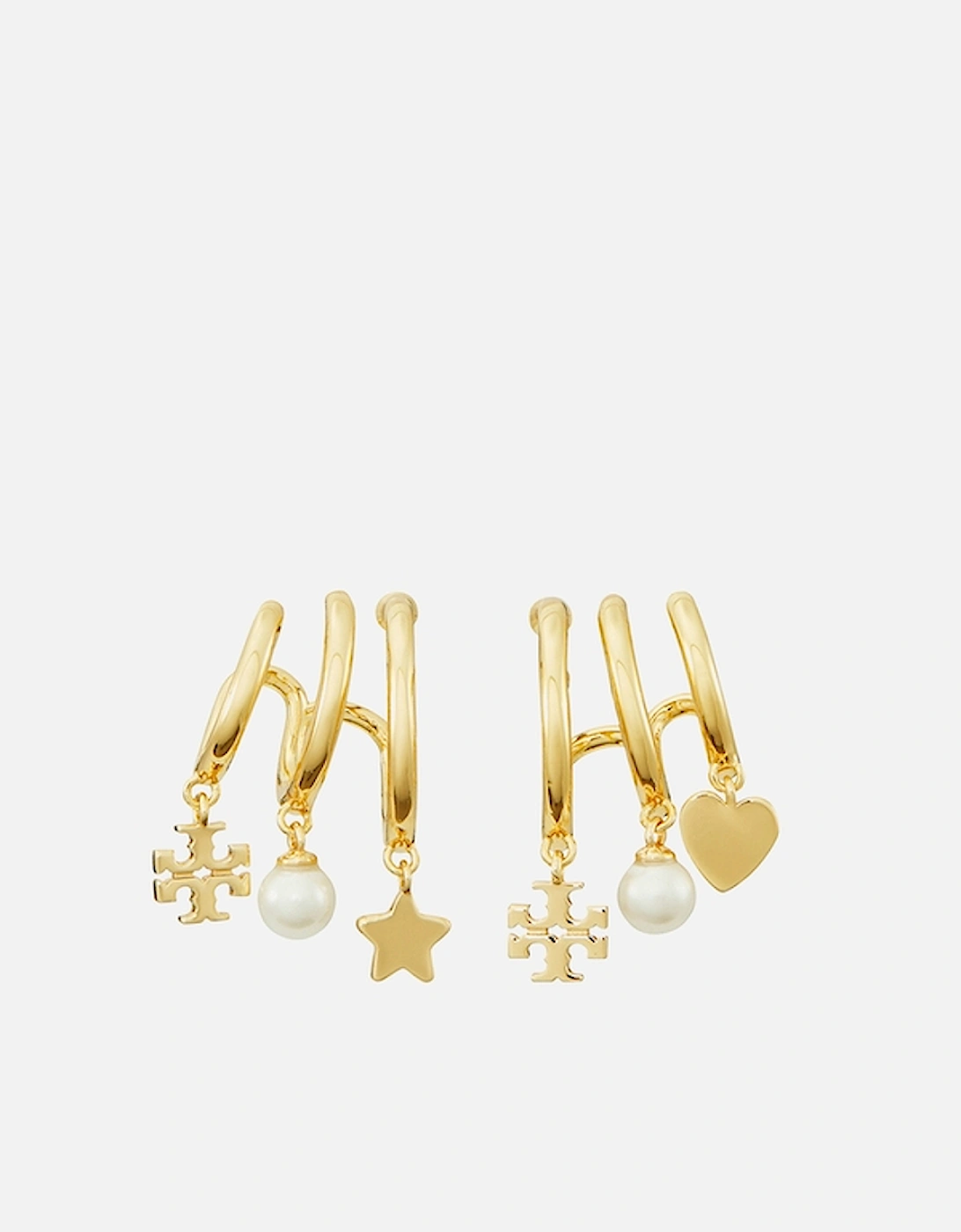 Kira 18k Gold-Plated Multi Hoop Earrings, 2 of 1