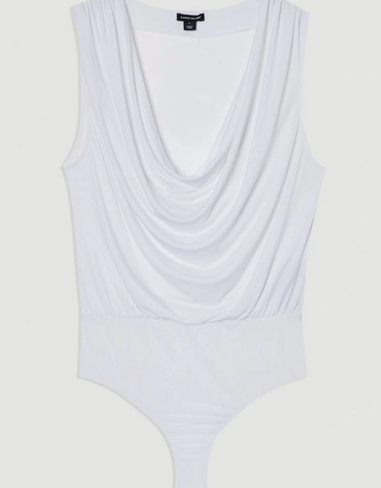 Cowl Neck Jersey Bodysuit