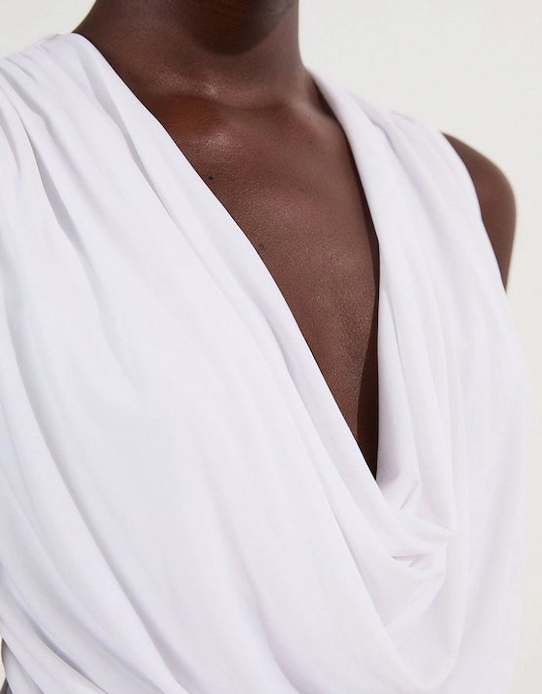 Cowl Neck Jersey Bodysuit