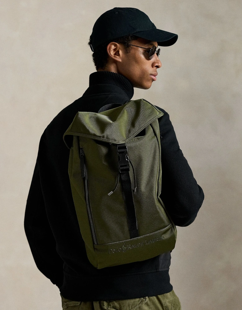 Ralph Lauren Tonal Logo Backpack - Olive