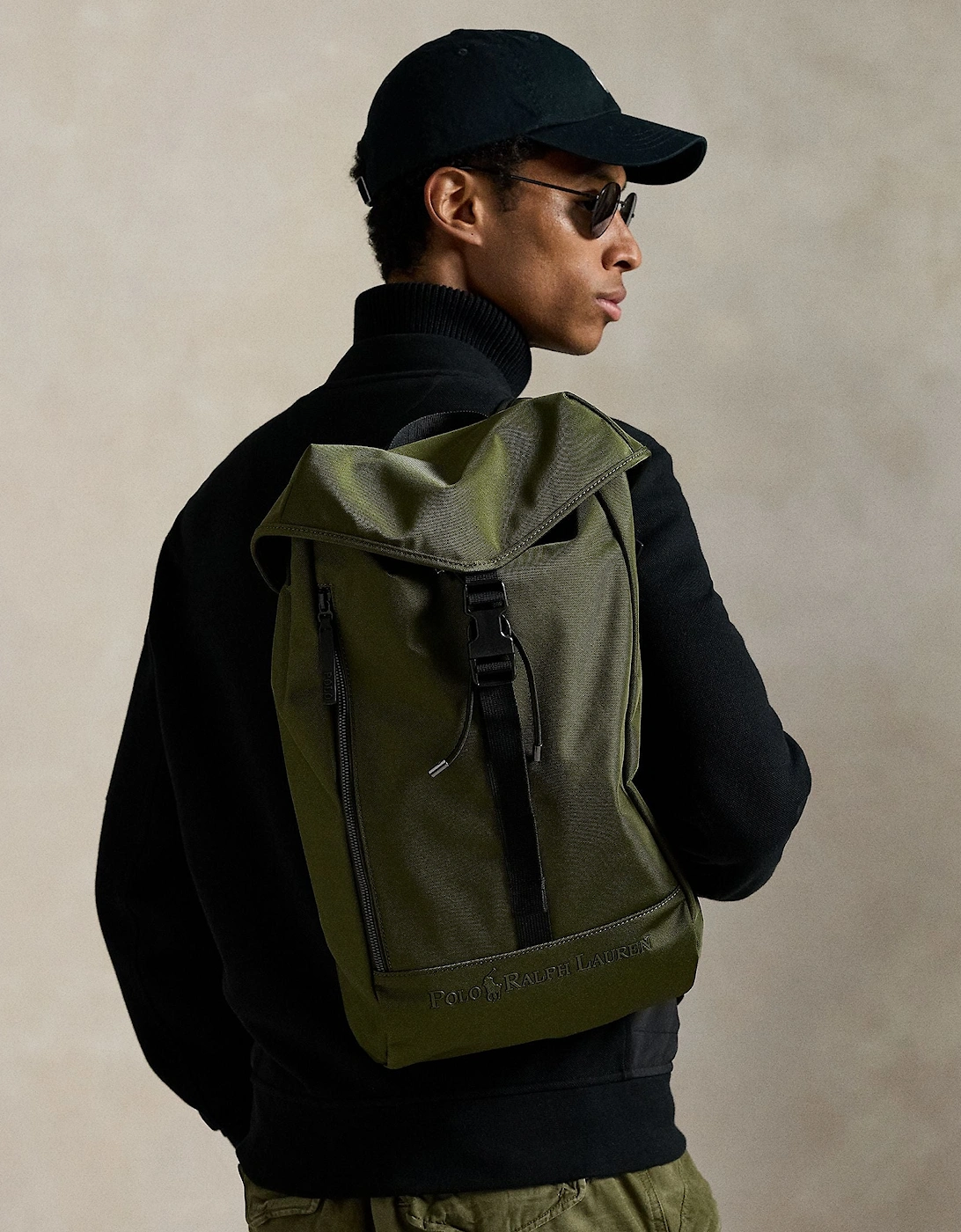 Ralph Lauren Tonal Logo Backpack - Olive