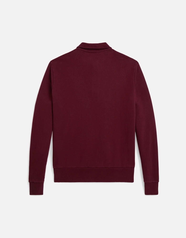 Ralph Lauren Loopback Fleece Collared Sweatshirt - Classic Wine