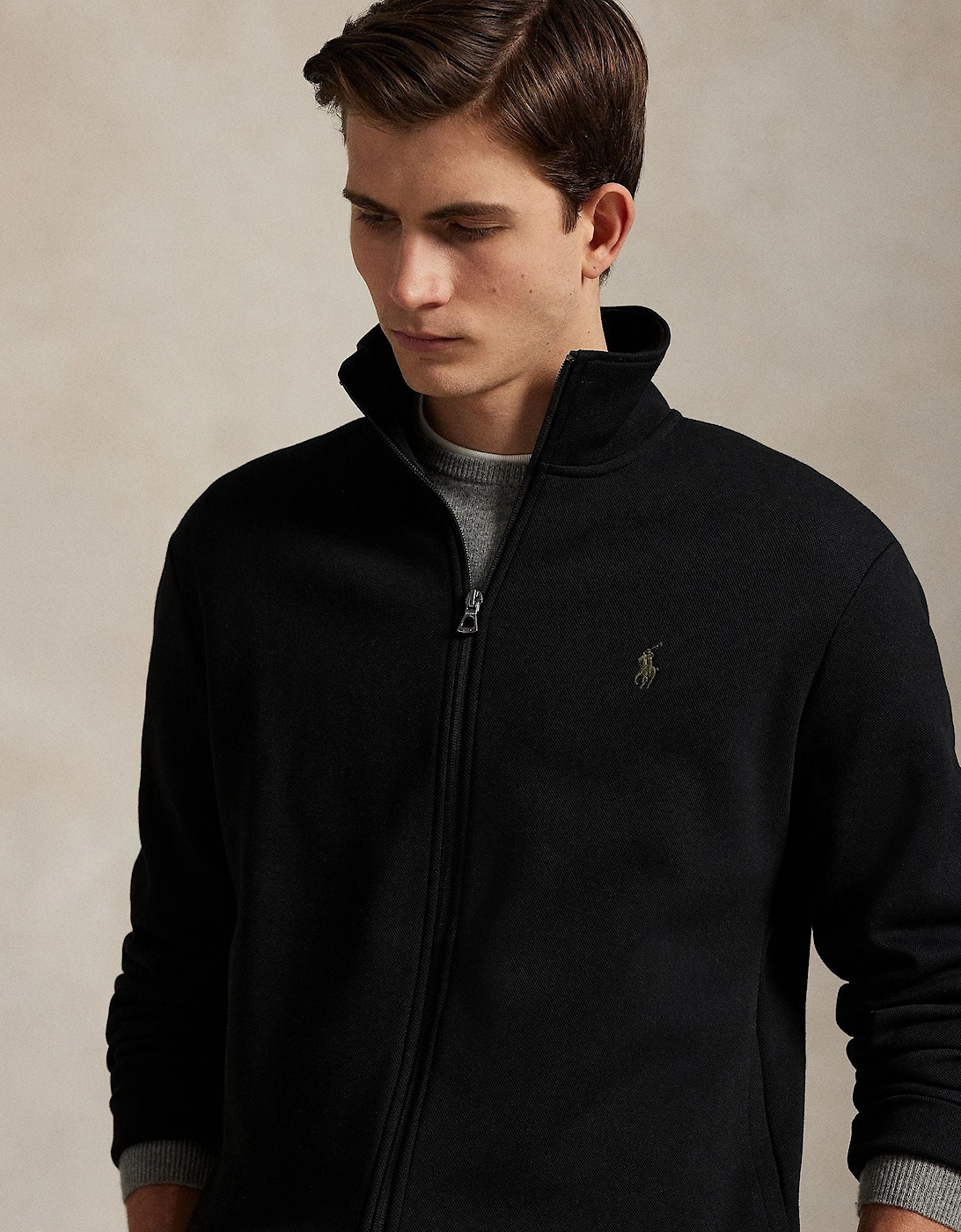 Ralph Lauren Double-Knit Track Jacket - Black