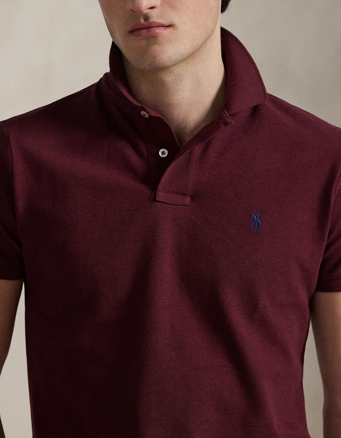 Ralph Lauren Iconic Mesh Polo Shirt - Classic Wine