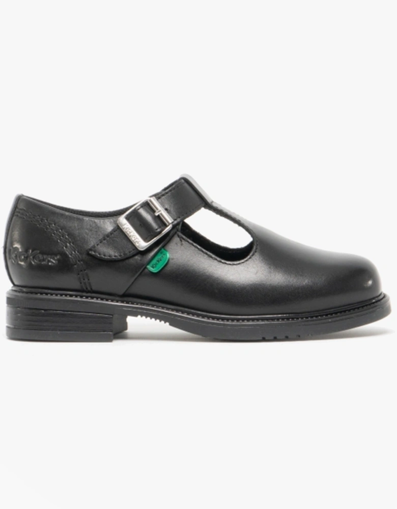 114824 LACH Girls School Shoes Black