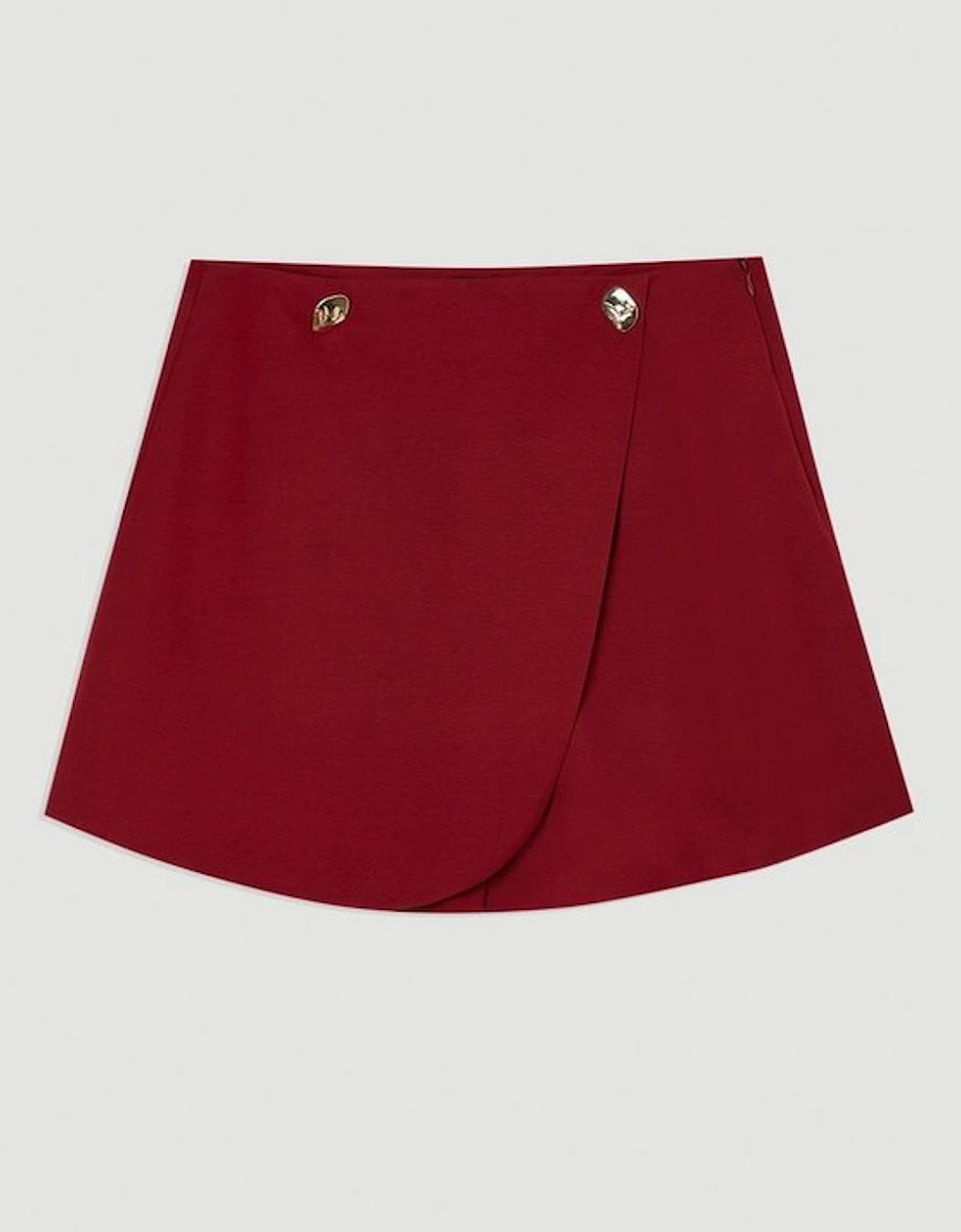 Viscose Linen Tailored Wrap Skort
